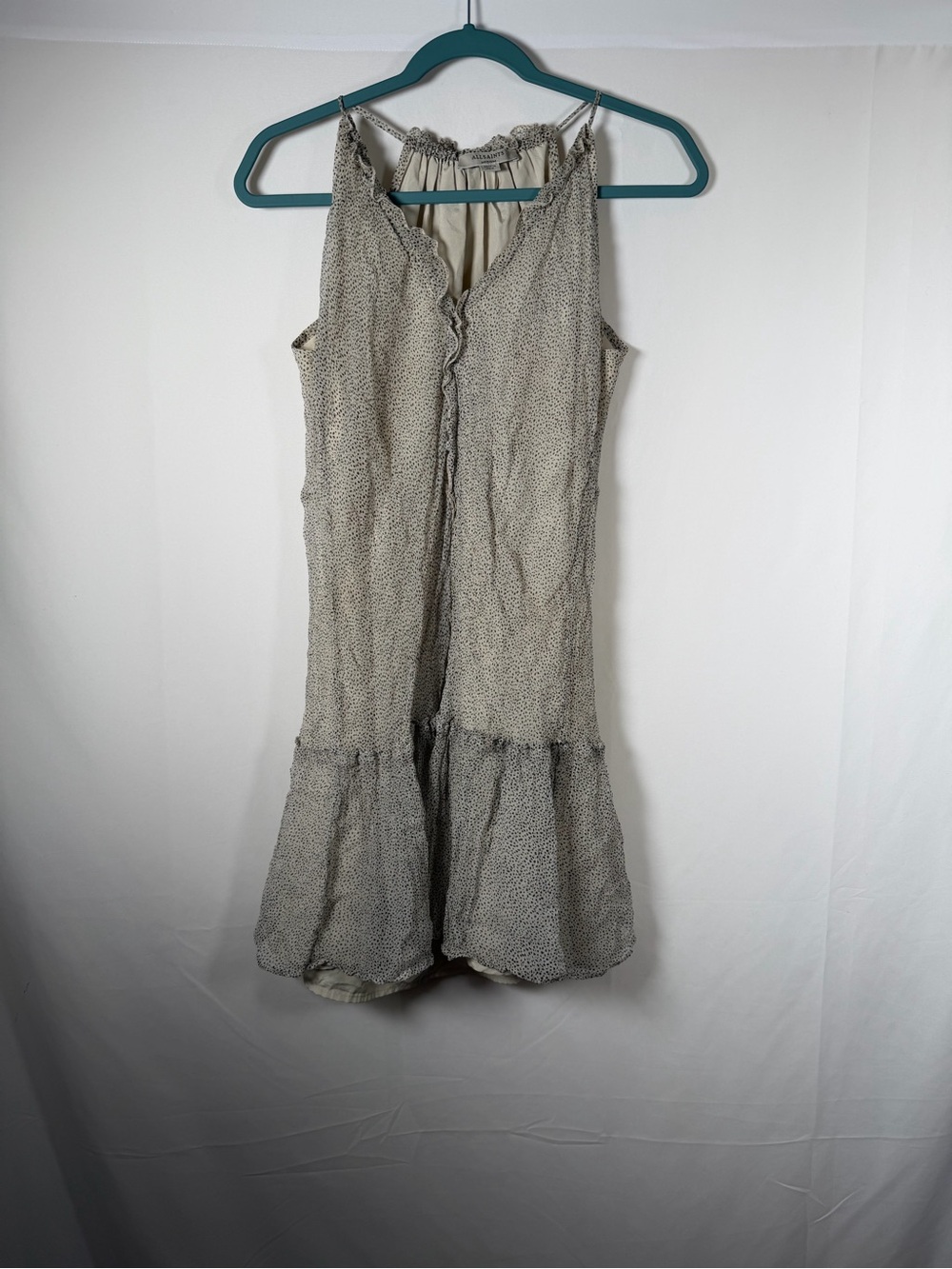 AllSaints Light Gray Sleeveless Tiered Dress